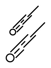 comet icon illustration on transparent background