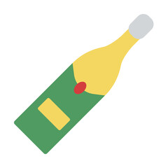 Christmas drink, beer 2 colored line icon illustration on transparent background