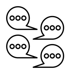 Obraz premium Chat, communication icon illustration on transparent background