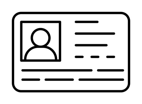 ID card, communication icon illustration on transparent background