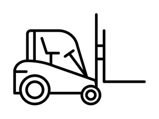 industrial forklift icon illustration on transparent background