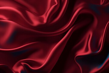 Naklejka na ściany i meble Red satin background. red silk background. abstract background with red waves. Abstract grainy gradient background texture. Colorful digital grain soft noise effect pattern wallpaper. AI-Generated