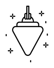 Obraz premium Construction, sinker icon illustration on transparent background