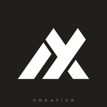 Creative AX letter modern unique flat elegant logo design