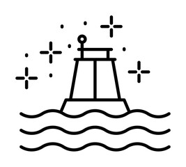 Diving buoy icon illustration on transparent background