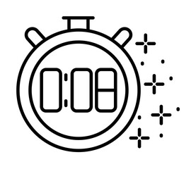 Diving stopwatch icon illustration on transparent background