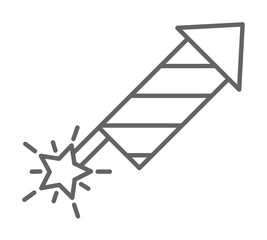 Diwali, rocket, celebration icon illustration on transparent background