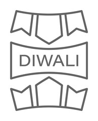 Diwali, decoration, pendants icon illustration on transparent background