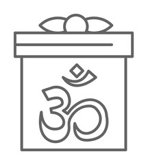 Diwali, gift, surprise icon illustration on transparent background