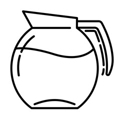 carafe of water dusk icon illustration on transparent background