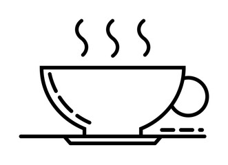 cup of coffee dusk icon illustration on transparent background