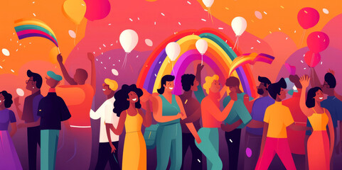 Obraz na płótnie Canvas Pride - LGBT pride month festivities