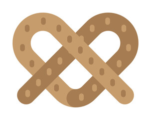 Easter, pretzel icon illustration on transparent background