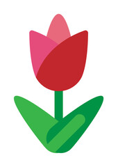 Easter, tulip icon illustration on transparent background