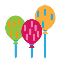 Easter, balloons icon illustration on transparent background