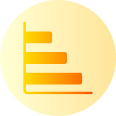 Obraz premium bar chart gradient icon
