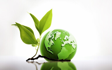 A sapling sprouting from a globe, a powerful image symbolizing new growth and hope for World Environment Day.