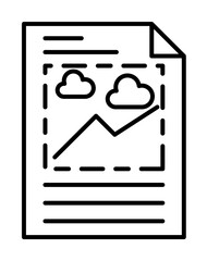 financial report icon illustration on transparent background