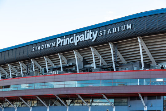 Exterior Of Cardiff Millennium Stadium In Cardiff, UK