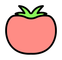 Tomato, vegetable icon illustration on transparent background