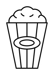 Popcorn, food icon illustration on transparent background
