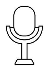 Microphone, voice recording icon illustration on transparent background