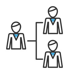 finance, communication 2 colored line icon illustration on transparent background