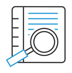 finance, file 2 colored line icon illustration on transparent background