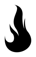fire, flame isolated simple on white background icon illustration on transparent background