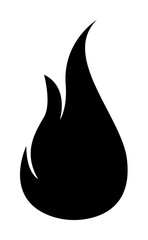 fire, flame isolated simple on white background icon illustration on transparent background