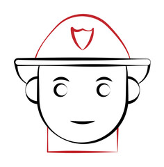 Firefighter, firefighter two color on white background icon illustration on transparent background