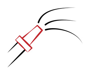 Firefighter, fire hose two color on white background icon illustration on transparent background