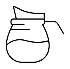 carafe of juice icon illustration on transparent background