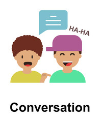 conversation, call, male color icon illustration on transparent background