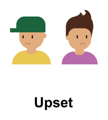 upset, friends, male color icon illustration on transparent background