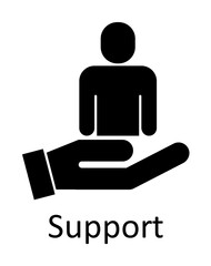 Friendship, support icon illustration on transparent background