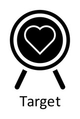 Friendship, target icon illustration on transparent background