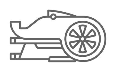 Hover bike, technology icon illustration on transparent background