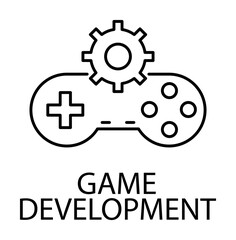 Obraz premium game development outline icon illustration on transparent background