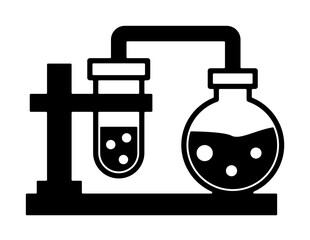chemical, flaks icon illustration on transparent background