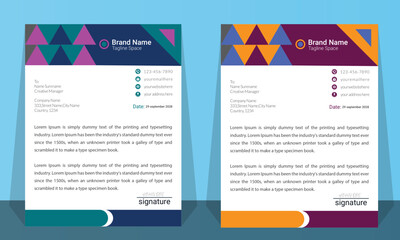 Creative & Modern Letterhead Design Template For business And Advertising.