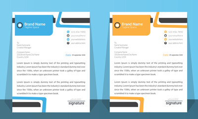 Creative & Modern Letterhead Design Template For business And Advertising.