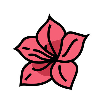 azalea blossom spring color icon vector illustration