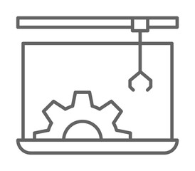 Industry flat, technology, automation, robot, industrial machine conveyor on white background icon illustration on transparent background