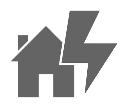 Insurance, home, house, lightning, thunderstorm icon illustration on transparent background