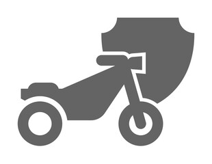 Insurance, motorcycle, protection, shield icon illustration on transparent background