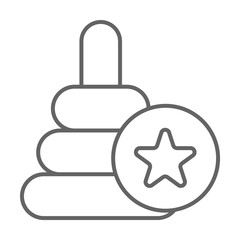 Obraz premium Toy shop, mall icon illustration on transparent background