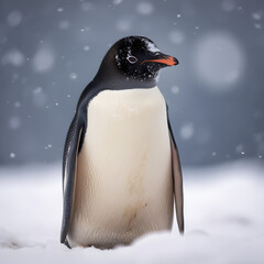 Penguin in Snow