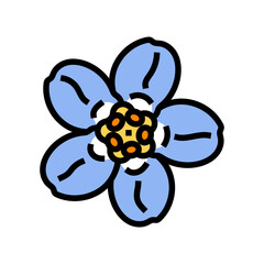 forget me not flower spring color icon vector illustration