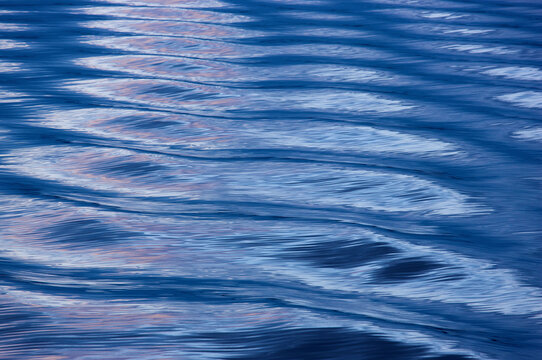 Reflections in rippled water in Puget Sound, Washington, USA; Washington, United States of America